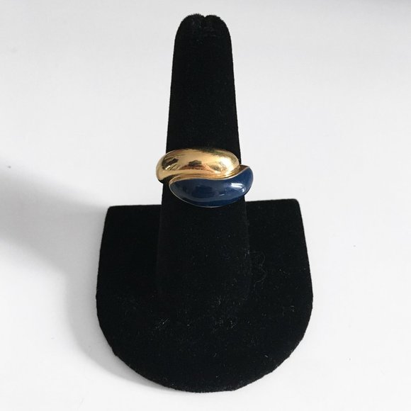 Jewelry - Blue & Gold Fashion Statement Ring